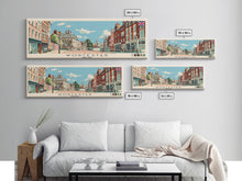 Load image into Gallery viewer, Worcester, England Panoramic Canvas Print, Worcester, England Painting, England Art, Worcester Travel Poster, Travel Art, Guest Room Painting