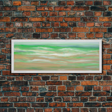 Carregar imagem no visualizador da galeria, Abstract Green Ocean Wall Art Canvas Print, Minimalist Ocean Art, Seascape Wall Decor, Wall Art, Panoramic, Wall Art, Canvas Print