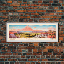 Carregar imagem no visualizador da galeria, Badlands National Park, Panoramic South Dakota Travel Art, National Park Print, Minimalist Travel Art, Midcentury Modern Style Landscape