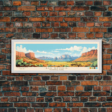 Load image into Gallery viewer, Big Bend National Park, Panoramic Texas Travel Art, National Park Print, Minimalist Travel Art, Midcentury Modern Style Landscape