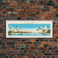 Load image into Gallery viewer, Biscayne National Park, Panoramic Florida Travel Art, National Park Print, Minimalist Travel Art, Midcentury Modern Style Landscape