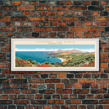 Cargar imagen en el visor de la galería, Channel Islands National Park Panoramic California Travel Art, National Park Print, Minimalist Travel Art, Midcentury Modern Style Landscape