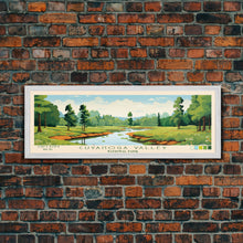 Load image into Gallery viewer, Cuyahoga Valley National Park, Panoramic Ohio Travel Art, National Park Print, Minimalist Travel Art, Midcentury Modern Style Landscape