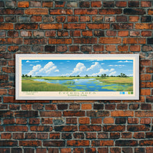 Carregar imagem no visualizador da galeria, Everglades National Park, Panoramic Florida Travel Art, National Park Print, Minimalist Travel Art, Midcentury Modern Style Landscape