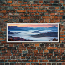 Load image into Gallery viewer, Blue Ridge Mountains Panoramic Wall Art, Bluebridge Mountains National Parkway, Beautiful Cabin Decor, Boho Photography Wall Art Print