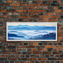 Load image into Gallery viewer, Blue Ridge Mountains Panoramic Wall Art, Bluebridge Mountains National Parkway, Beautiful Cabin Decor, Boho Photography Wall Art Print