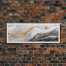Carregar imagem no visualizador da galeria, Abstract print White and gold Marble wall art Abstract Canvas art Marble Wall decor Modern wall art Abstract Printable wall art
