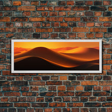 Load image into Gallery viewer, Asbtract Art Deco Style Sand Dunes, Framed Canvas Print, Living Room Decor, MCM Style Art, Midcentury Modern, Minimalist Art