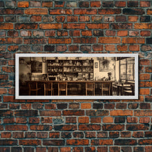 Load image into Gallery viewer, Bar Art, Old Timey Western Bar, Sepia Photography Art, Kitchen Art, Kitchen Wall Art, Home Bar Decor, Bar Cart Art