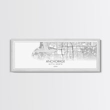 Load image into Gallery viewer, Panoramic Anchorage City Map, Alaska Art, Map Print, Minimalist Wall Art, Canvas Art, Housewarming Gift, Street Map Art, Closing Gift