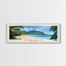 Carregar imagem no visualizador da galeria, Akapa Beach, Cook Islands Panoramic Print, Vacation Gift, Cook Islands Wall Art, Beach Painting, Beach Decor, Beach Or Lakehouse Art