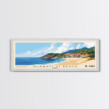 Carregar imagem no visualizador da galeria, Alaçatı 11 Beach, Turkey Panoramic Beach Print, Vacation Gift, Turkey Wall Art, Beach Painting, Beach Decor, Beach Painting