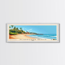 Carregar imagem no visualizador da galeria, Alappuzha Beach, India Panoramic Print, Vacation Gift, India Wall Art, Beach Painting, Beach Decor, Large Wall Art, Wood Frame Art