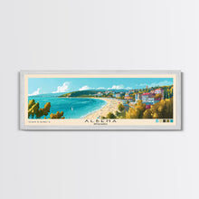 Carregar imagem no visualizador da galeria, Albena, Bulgaria Panoramic Beach Print, Vacation Gift, Bulgaria Wall Art, Framed Canvas Print, Framed Beach Painting