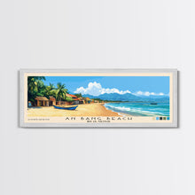 Load image into Gallery viewer, An Bang Beach, Hoi An, Vietnam Panoramic Beach Print, Vacation Gift, Hoi An, Vietnam Wall Art, Framed Canvas Print, Framed Beach Painting