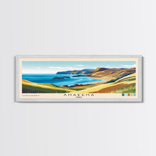 Load image into Gallery viewer, Anakena, Chile Panoramic Print, Vacation Gift, Chile Wall Art, Beach Painting, Beach Decor, Beach Or Lakehouse Art