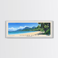 Load image into Gallery viewer, Anaoke Beach, Cook Islands Panoramic Beach Print, Vacation Gift, Cook Islands Wall Art, Beach Painting, Beach Decor, Beach Painting
