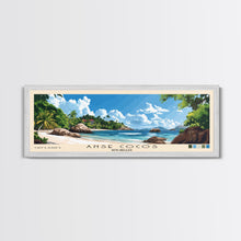 Load image into Gallery viewer, Anse Cocos, Seychelles Panoramic Beach Print, Vacation Gift, Seychelles Wall Art, Beach Painting, Beach Decor, Beach Painting