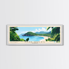 Load image into Gallery viewer, Anse Soleil, Seychelles Panoramic Beach Print, Vacation Gift, Seychelles Wall Art, Framed Canvas Print, Framed Beach Painting
