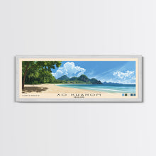 Load image into Gallery viewer, Ao Khanom, Thailand Panoramic Beach Print, Vacation Gift, Thailand Wall Art, Framed Canvas Print, Framed Beach Painting
