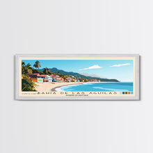 Carregar imagem no visualizador da galeria, Bahia de Las Aguilas, Dominican Republic Panoramic Print, Vacation Gift, Dominican Republic Wall Art, Beach Painting, Beach Decor, Large Wall Art, Wood Frame Art