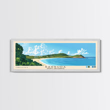 Load image into Gallery viewer, Barbuda, Antigua and Barbuda Panoramic Beach Print, Vacation Gift, Antigua and Barbuda Wall Art, Beach Painting, Beach Decor, Beach Painting