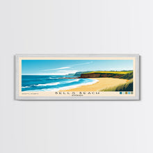 Load image into Gallery viewer, Bells Beach, Australia Panoramic Beach Print, Vacation Gift, Australia Wall Art, Beach Painting, Beach Decor, Beach Painting