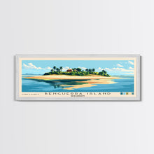 Load image into Gallery viewer, Benguerra Island, Mozambique Panoramic Print, Vacation Gift, Mozambique Wall Art, Beach Painting, Beach Decor, Large Wall Art, Wood Frame Art