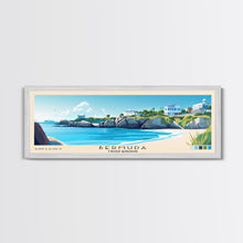 Load image into Gallery viewer, Bermuda, United Kingdom Panoramic Beach Print, Vacation Gift, United Kingdom Wall Art, Beach Painting, Beach Decor, Beach Painting