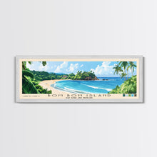 Carregar imagem no visualizador da galeria, Bom Bom Island, São Tomé and Príncipe Panoramic Print, Vacation Gift, São Tomé and Príncipe Wall Art, Beach Painting, Beach Decor, Large Wall Art, Wood Frame Art