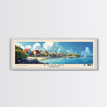 Load image into Gallery viewer, Bonaire, Netherlands Panoramic Beach Print, Vacation Gift, Netherlands Wall Art, Framed Canvas Print, Framed Beach Painting