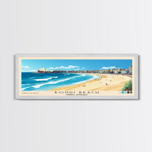 Carregar imagem no visualizador da galeria, Bondi Beach, Sydney, Australia Panoramic Print, Vacation Gift, Sydney, Australia Wall Art, Beach Painting, Beach Decor, Beach Or Lakehouse Art