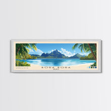Load image into Gallery viewer, Bora Bora, France Panoramic Beach Print, Vacation Gift, France Wall Art, Beach Painting, Beach Decor, Beach Painting