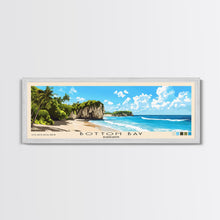Load image into Gallery viewer, Bottom Bay, Barbados Panoramic Print, Vacation Gift, Barbados Wall Art, Beach Painting, Beach Decor, Large Wall Art, Wood Frame Art