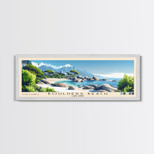 Load image into Gallery viewer, Boulders Beach, Cape Town Panoramic Print, Vacation Gift, Cape Town Wall Art, Vacation Wall Art, Vacatation Memories, Beach Decor, Beach Or Lakehouse Art