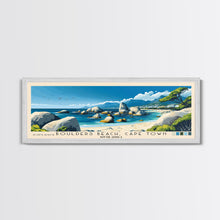 Load image into Gallery viewer, Boulders Beach, Cape Town, South Africa Panoramic Print, Vacation Gift, South Africa Wall Art, Beach Painting, Beach Decor, Beach Or Lakehouse Art