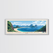 Carregar imagem no visualizador da galeria, Cairu Archipelago, Brazil Panoramic Print, Vacation Gift, Brazil Wall Art, Beach Painting, Beach Decor, Large Wall Art, Wood Frame Art