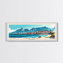 Carregar imagem no visualizador da galeria, Cape Town, South Africa Panoramic Print, Vacation Gift, South Africa Wall Art, Beach Painting, Beach Decor, Large Wall Art, Wood Frame Art