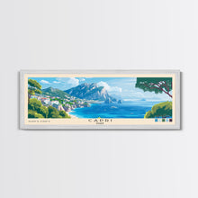 Carregar imagem no visualizador da galeria, Capri, Italy Panoramic Print, Vacation Gift, Italy Wall Art, Vacation Wall Art, Vacatation Memories, Beach Decor, Beach Or Lakehouse Art