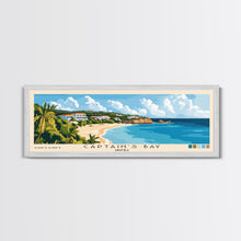 Carregar imagem no visualizador da galeria, Captain's Bay, Anguila Panoramic Print, Vacation Gift, Anguila Wall Art, Beach Painting, Beach Decor, Beach Or Lakehouse Art