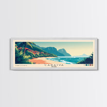 Carregar imagem no visualizador da galeria, Caraíva, Brazil Panoramic Print, Vacation Gift, Brazil Wall Art, Beach Painting, Beach Decor, Large Wall Art, Wood Frame Art