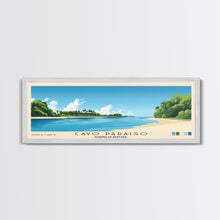 Cargar imagen en el visor de la galería, Cayo Paraiso, Dominican Republic Panoramic Beach Print, Vacation Gift, Dominican Republic Wall Art, Beach Painting, Beach Decor, Beach Painting