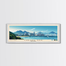 Cargar imagen en el visor de la galería, Cheung Sha, Hong Kong Panoramic Print, Vacation Gift, Hong Kong Wall Art, Beach Painting, Beach Decor, Large Wall Art, Wood Frame Art