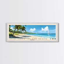 Cargar imagen en el visor de la galería, Chill Island Beach, Bahamas Panoramic Beach Print, Vacation Gift, Bahamas Wall Art, Beach Painting, Beach Decor, Beach Painting