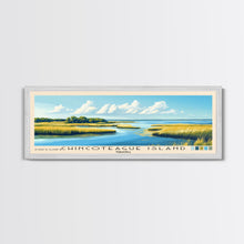 Cargar imagen en el visor de la galería, Chincoteague Island, Virginia Panoramic Beach Print, Vacation Gift, Virginia Wall Art, Framed Canvas Print, Framed Beach Painting