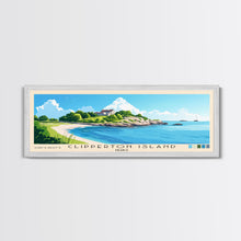Load image into Gallery viewer, Clipperton Island, France Panoramic Print, Vacation Gift, France Wall Art, Beach Painting, Beach Decor, Large Wall Art, Wood Frame Art
