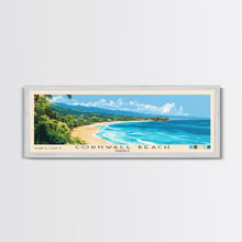 Load image into Gallery viewer, Cornwall Beach, Jamaica Panoramic Beach Print, Vacation Gift, Jamaica Wall Art, Beach Painting, Beach Decor, Beach Painting