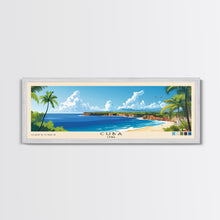 Load image into Gallery viewer, Cuba, Cuba Panoramic Beach Print, Vacation Gift, Cuba Wall Art, Beach Painting, Beach Decor, Beach Painting