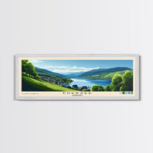 Load image into Gallery viewer, Edersee, Germany Panoramic Print, Vacation Gift, Germany Wall Art, Beach Painting, Beach Decor, Large Wall Art, Wood Frame Art