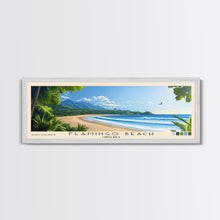 Carregar imagem no visualizador da galeria, Flamingo Beach, Costa Rica Panoramic Beach Print, Vacation Gift, Costa Rica Wall Art, Framed Canvas Print, Framed Beach Painting